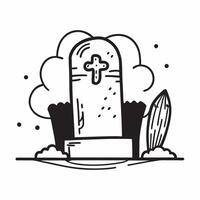 Altar and Cross Isolated concept as A design of a traditional Dia de Muertos altar accompanied by a cross both isolated on a white background This illustration repre pure vector