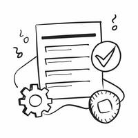 Border frame with checklist and gear for Process and copy space concept as A border frame featuring a checklist and gear representing Process The design elements create a function pure vector