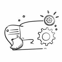 Border frame with gears and clock for Efficiency and copy space concept as A border frame designed with interlocking gears and a clock representing Efficiency The elements are arr pure vector