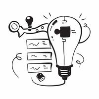 Border frame with light bulb and puzzle pieces for Innovation and copy space concept as A border frame featuring a light bulb and puzzle pieces representing Innovation The design pure vector
