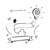 Border frame with light bulb and target for Vision and copy space concept as A border frame designed with a light bulb and target representing Vision The elements frame a spacious pure vector