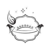 Border frame with treasure for Dhanteras with copy space concept as Camera movement Zoom into the treasure Scene Isolated white background with ample copy space in the center Det pure vector