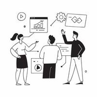 Candid AI Enhanced Data Strategy Session concept as A candid capture of a team discussing AI driven data strategies The scene highlights the focus on precision and innovation emph pure vector