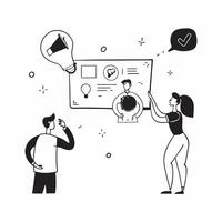 Candid AI Enhanced Content Strategy concept as A candid capture of a marketing team developing a content strategy using AI tools The scene highlights collaboration and creativity pure vector