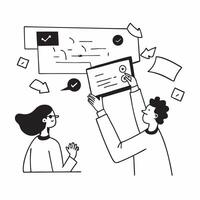 Candid AI Enhanced Learning Session concept as A candid capture of a team engaging in a learning session powered by AI tools The scene highlights the interactive and dynamic natur pure vector