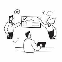 Candid AI Enhanced Sales Strategy Meeting concept as A candid shot of a sales team discussing AI driven strategies to optimize performance The scene captures the intensity and foc pure vector