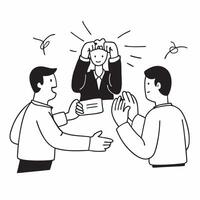 Candid shot of a team leader resolving a conflict between colleagues concept as A candid moment of a team leader resolving a conflict between colleagues The camera captures the te pure vector