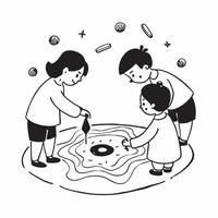 Children making Diwali rangoli with glossy effects concept as Camera movement Zoom into the children creative designs Scene Glossy colorful background with festive elements Detai pure Set 2 vector