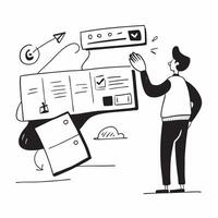 Creative director reviewing glossy digital designs in a flexible workspace concept as Camera movement Zoom into the screen showing high resolution design mockups Scene A creative pure Set 2 vector