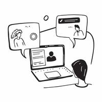 Customer service representative assisting clients in a glossy virtual workspace concept as Camera movement Pan across the screen showing customer inquiries and responses Scene A p pure vector