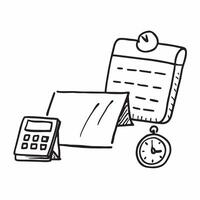 Desk Clock and Calendar Isolated concept as A image of a desk clock and a calendar isolated on a white background Ideal for illustrating time management and organization in pure Set 7 vector