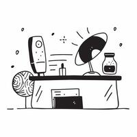 Desk Fan and Water Bottle Isolated concept as A image of a desk fan and water bottle isolated on a white background Perfect for depicting comfort and hydration in a home of pure Set 5 vector