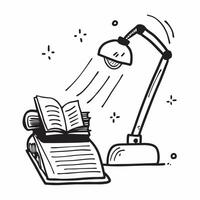 Desk Lamp and Notebook Isolated concept as A image showing a stylish desk lamp and an open notebook isolated on a white background Ideal for a clean and organized workspace pure Set 8 vector