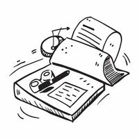 Desk Phone and Notepad Isolated concept as A image featuring a desk phone and a notepad isolated on a white background Ideal for illustrating communication and note taking pure Set 2 vector