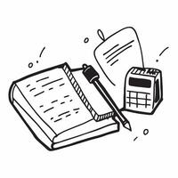 Desk Phone and Notepad Isolated concept as A image featuring a desk phone and a notepad isolated on a white background Ideal for illustrating communication and note taking pure Set 5 vector
