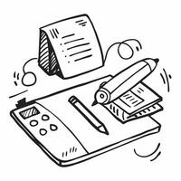 Desk Phone and Notepad Isolated concept as A image featuring a desk phone and a notepad isolated on a white background Ideal for illustrating communication and note taking pure Set 3 vector