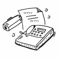 Desk Phone and Notepad Isolated concept as A image featuring a desk phone and a notepad isolated on a white background Ideal for illustrating communication and note taking pure Set 6 vector
