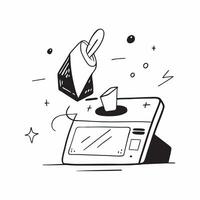 Desk Setup with Abstract Holographic Elements concept as A modern desk setup with glossy abstract holographic elements capturing a high tech and organized remote work environment pure Set 2 vector