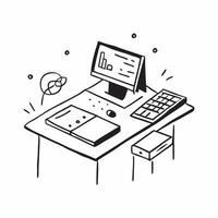 Desk Setup with Mouse and Keyboard concept as A desk setup featuring a mouse and keyboard with Remote Work text on a white background showcasing the essentials for remote work Cam pure Set 3 vector