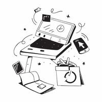 Desk Setup with Glossy Holographic Elements concept as A modern desk setup with glossy holographic elements capturing a high tech and organized remote work environment Camera angl pure vector