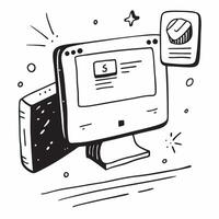 Desktop computer with holographic coding interface and Develop text with copy space concept as Camera movement Pan across the desktop screen displaying a holographic coding interfa pure vector