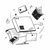Desktop with holographic communication app and flexible workspace text concept as Camera movement Zoom into the desktop screen with a holographic communication app Scene Sleek and pure Set 2 vector