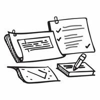 Desk Tray and Sticky Notes Isolated concept as A image featuring a desk tray and sticky notes isolated on a white background Great for depicting organization and productivi pure vector