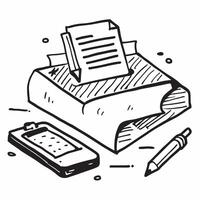 Desk Tray and Sticky Notes Isolated concept as A image featuring a desk tray and sticky notes isolated on a white background Great for depicting organization and productivi pure Set 3 vector