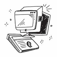 Desktop with Holographic Monitor and Keyboard concept as A photo featuring a desktop computer with a glowing holographic monitor and keyboard isolated on a white background with am pure Set 4 vector