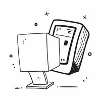 Desktop with Holographic Monitor and Keyboard concept as A photo featuring a desktop computer with a glowing holographic monitor and keyboard isolated on a white background with am pure Set 3 vector
