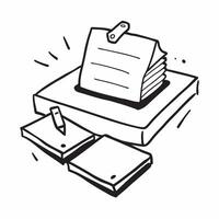 Desk Tray and Sticky Notes Isolated concept as A image featuring a desk tray and sticky notes isolated on a white background Great for depicting organization and productivi pure Set 6 vector