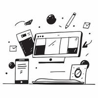 Digital Art with Glossy Home Office Desk Setup concept as A photo featuring a digital art background with a glossy home office desk setup The image focuses on the desk showcasing pure vector