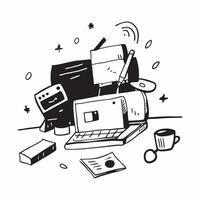 Digital Art with Glossy Home Office Desk Setup concept as A photo featuring a digital art background with a glossy home office desk setup The image focuses on the desk showcasing pure Set 3 vector
