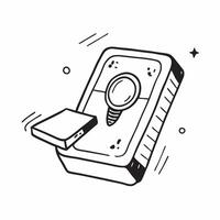 Digital watch displaying a holographic step counter concept as A digital watch is positioned center frame displaying a holographic step counter that hovers just above the device T pure vector