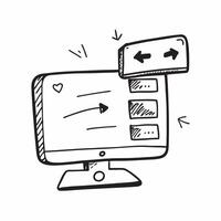 Digital Whiteboard Icon concept as A digital whiteboard with virtual markers representing brainstorming in virtual meetings isolated on a white background for easy integration in pure vector