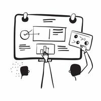 Digital Whiteboard with Glossy Markers concept as A digital whiteboard with glossy markers highlighting collaboration and innovation in remote work Camera angle captures the white pure Set 3 vector