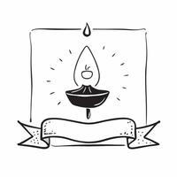 Diwali lamp and Light Up Diwali text with copy space border frame concept as Camera movement Pan across the lamp and text Scene Border frame with vibrant glowing lamp and Light Up pure vector