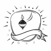 Diwali lamp and Light Up Diwali text with copy space border frame concept as Camera movement Pan across the lamp and text Scene Border frame with vibrant glowing lamp and Light Up pure Set 2 vector