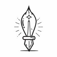 Diya and Sword Border Frame concept as Vertical frame with a lit diya on the top and a sword on the bottom creating a powerful and sacred Dussehra themed copy space perfect for des pure vector