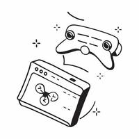 Drone controller with holographic flight data copy space on the side concept as A side angle shot of a drone controller with holographic flight data floating above the display The pure vector