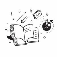 E Book and Library Icons Isolated concept as A set of isolated icons featuring an e book and library symbolizing digital reading and online education resources The d pure Set 2 vector