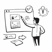 Entrepreneur pitching ideas in a glossy abstract virtual meeting concept as Camera movement Zoom into the entrepreneur screen showing pitch decks with a glossy abstract background pure Set 2 vector
