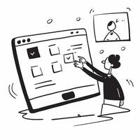 Event planner organizing in a glossy virtual meeting concept as Camera movement Zoom into the planner screen showing event details with a glossy polished background Scene A vibran pure vector