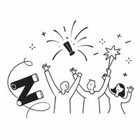 Family celebrating 29 Ekim with glossy fireworks background concept as Camera movement Pan across the familys joyful expressions with glossy fireworks in the background Scene Fest pure vector