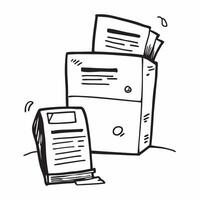 Filing Cabinet and Document Isolated concept as A image featuring a filing cabinet and a document isolated on a white background Great for illustrating organization and eff pure Set 7 vector