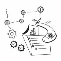 Flat AI Automation and Budget Control concept as An abstract featuring automation icons linked with a budget control symbol representing the role of AI in managing financial pure vector