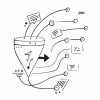 Flat AI Driven Data Flow Elements concept as Abstract elements featuring dynamic data streams flowing through geometric shapes The design is isolated on a white background pure vector