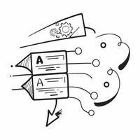 Flat AI Driven Language Processing Elements concept as Abstract elements representing natural language processing with flowing text and digital patterns The design is isola pure vector
