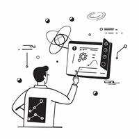 Flat AI Enhanced Cybersecurity Background concept as A glossy background of a high tech cybersecurity command center with AI driven threat analysis and holographic data displays T pure vector