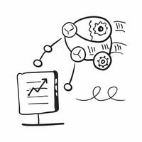 Flat AI Neural Network with Cost Efficiency Icon concept as A showing a neural network linked to a cost efficiency icon symbolizing the predictive power of AI in optimizing pure vector